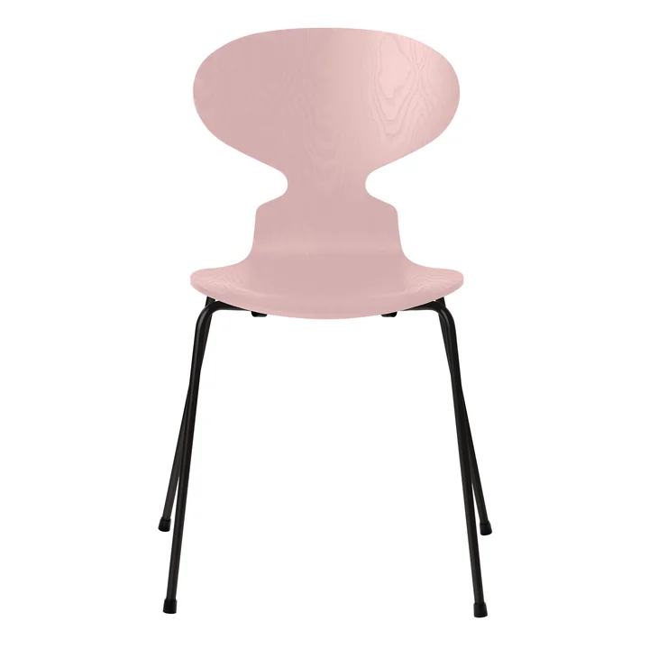 Fritz Hansen - Die Ameise Stuhl, Esche pale rose gefärbt / Gestell schwarz