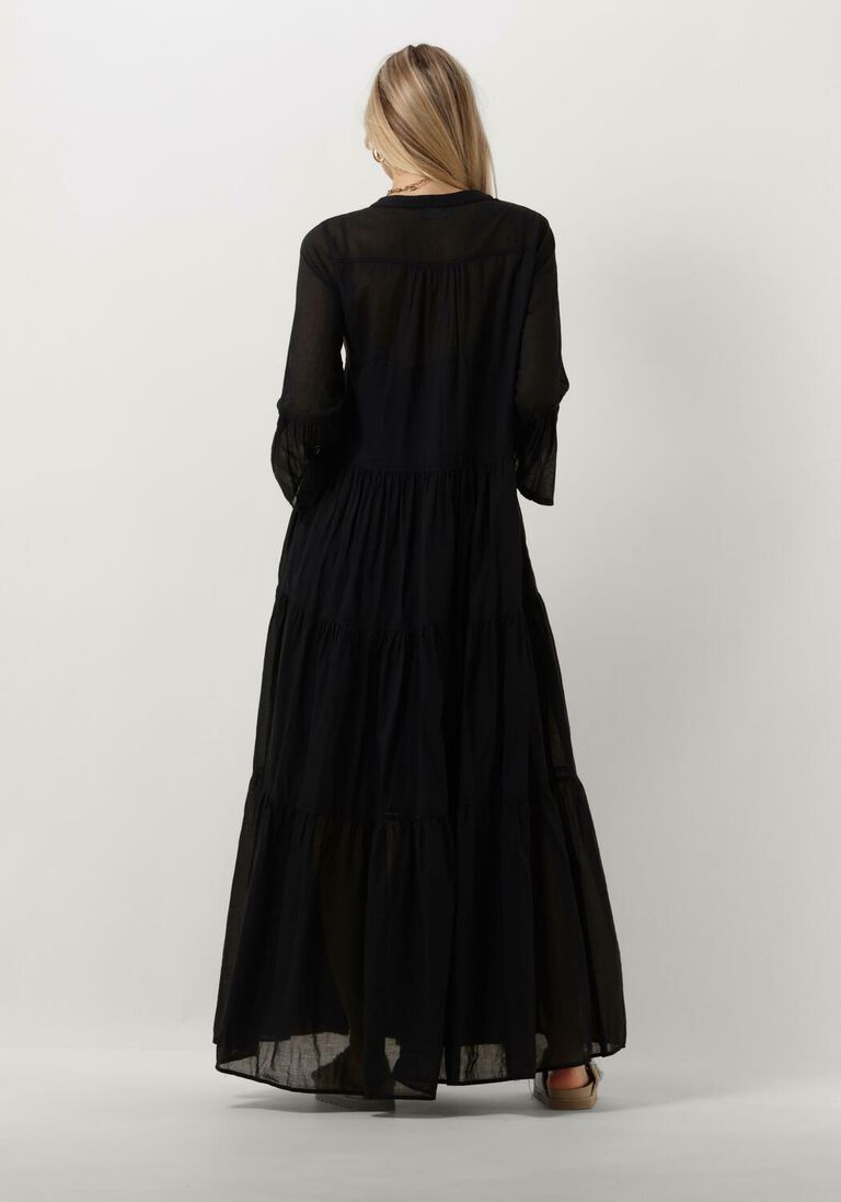 DEVOTION zwarte devotion maxi jurk manousia