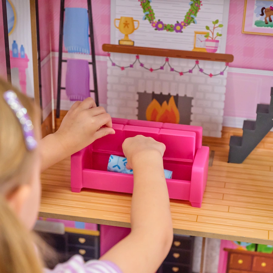KidKraft® 2-in1-Puppenhaus mit Windrad-Aufzug und Scheune