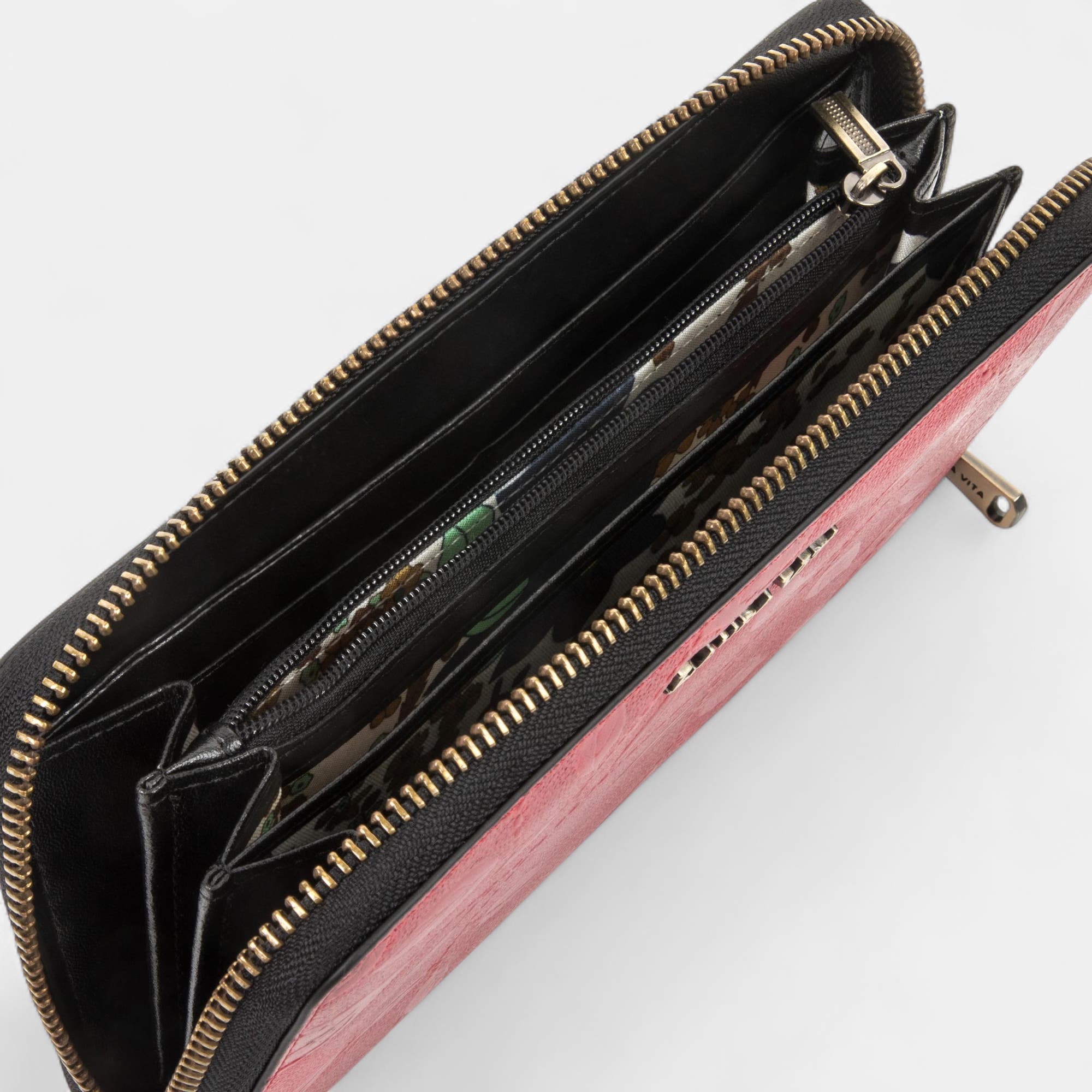 Petite maroquinerie en cuir rouge