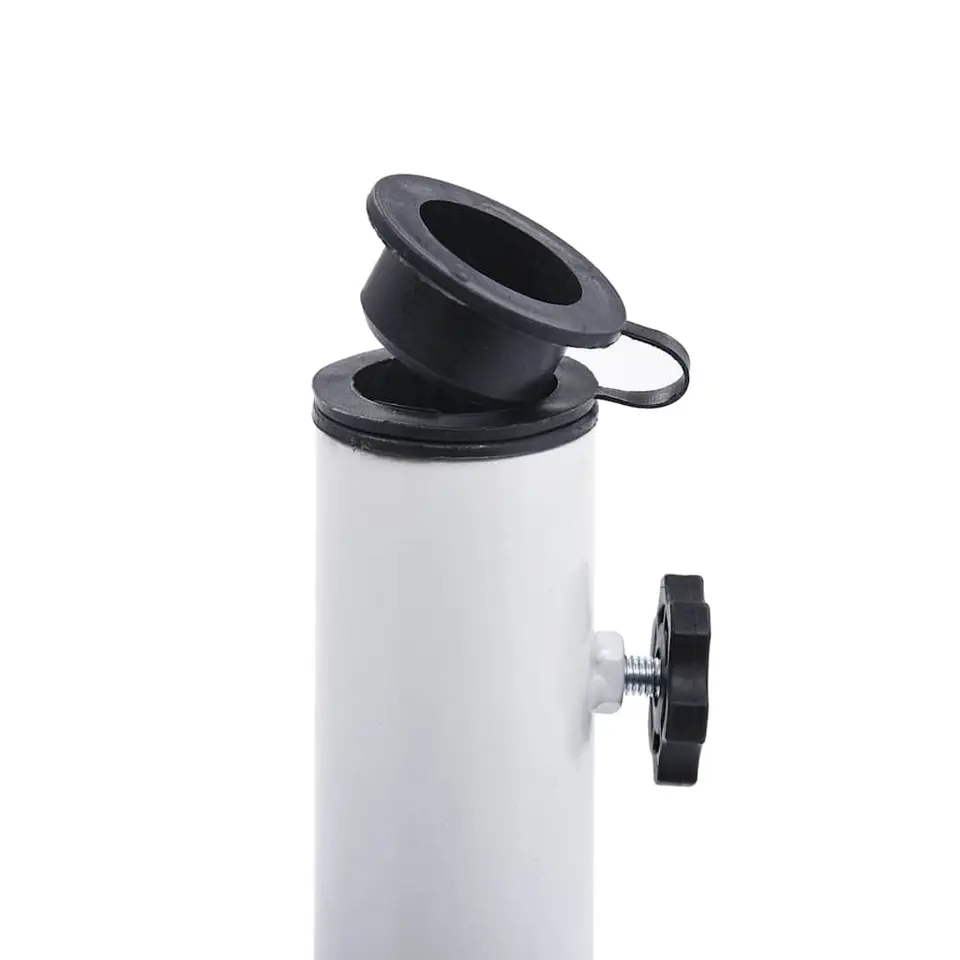 vidaXL - Parasolvoet - Wit - Gietijzer - 48 x 48 x 33 cm