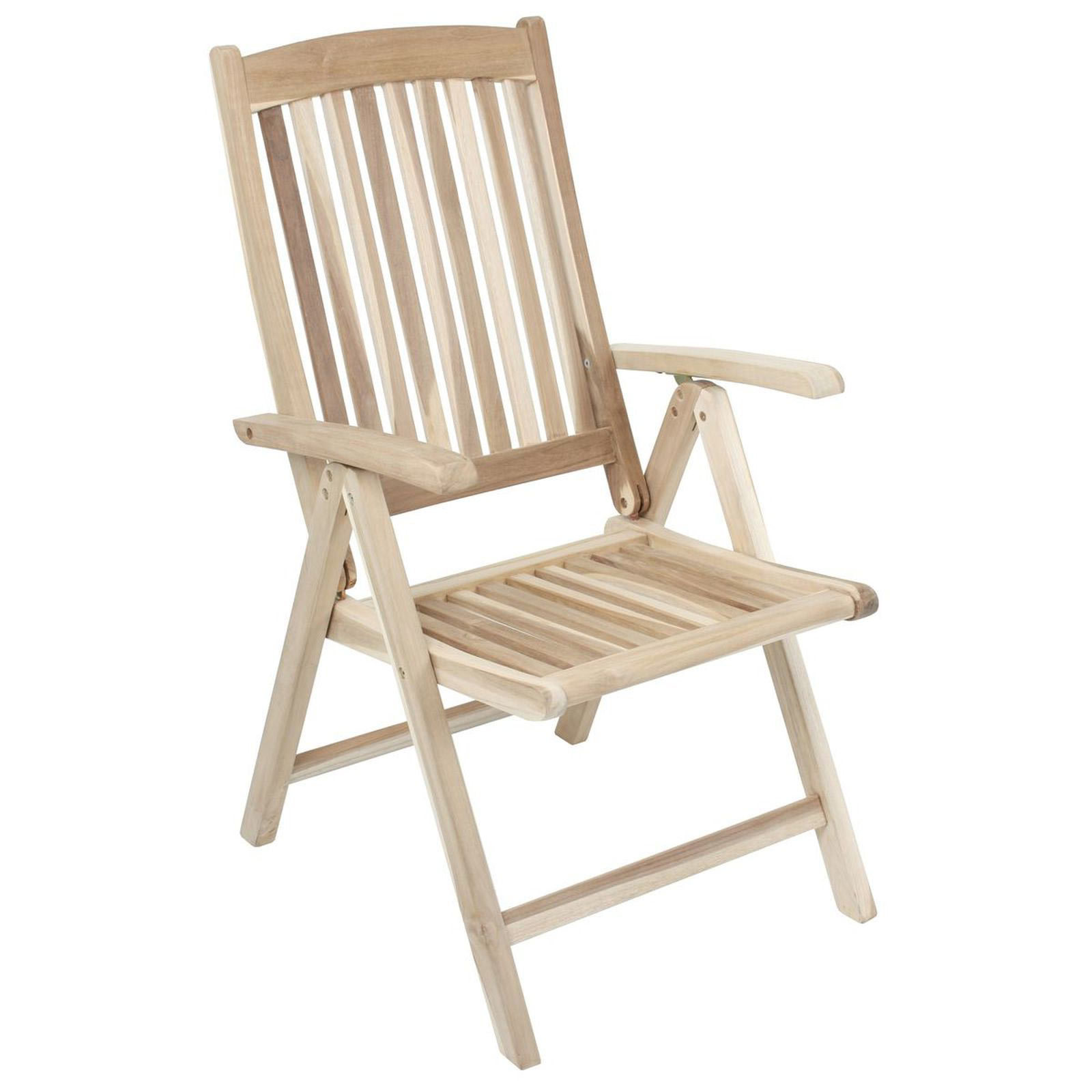 Gartenstuhl JAVA - Teak Massivholz - verstellbar