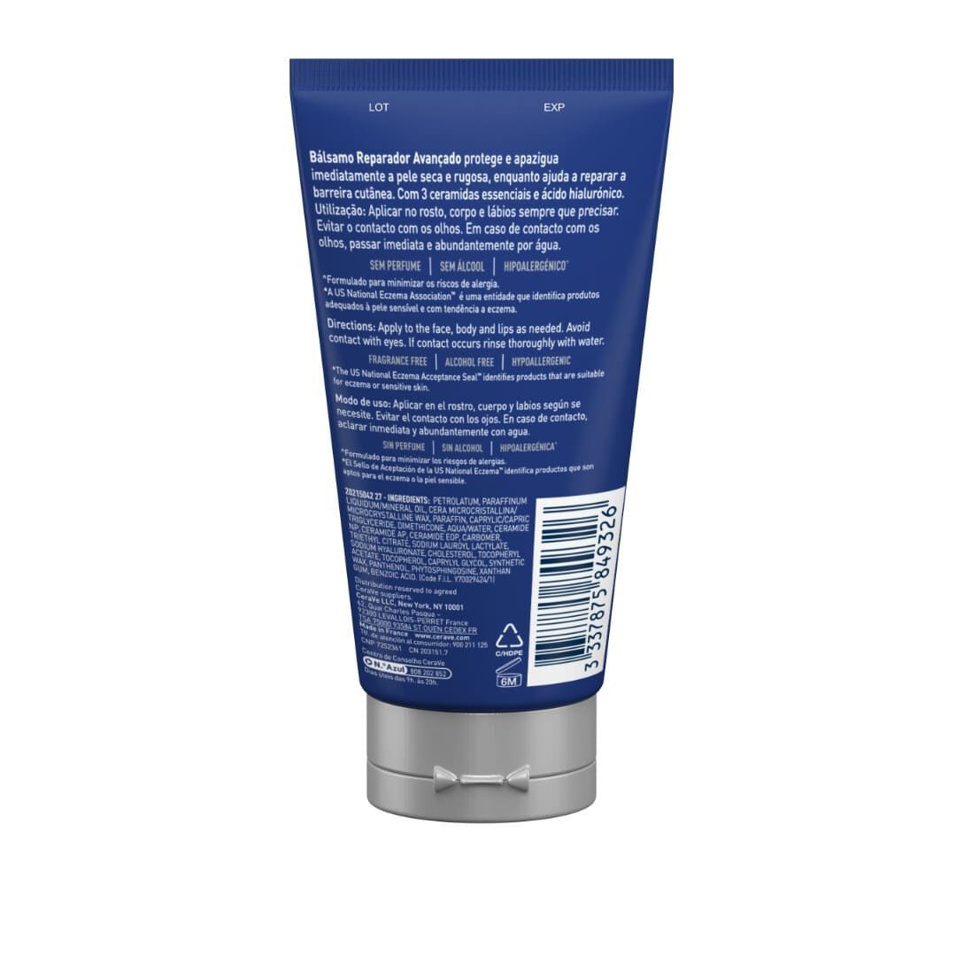 CERAVE  Bálsamo Reparador Avançado para Rosto, Corpo e Lábios - 50ml