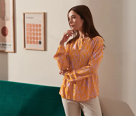 Bluse mit Print
