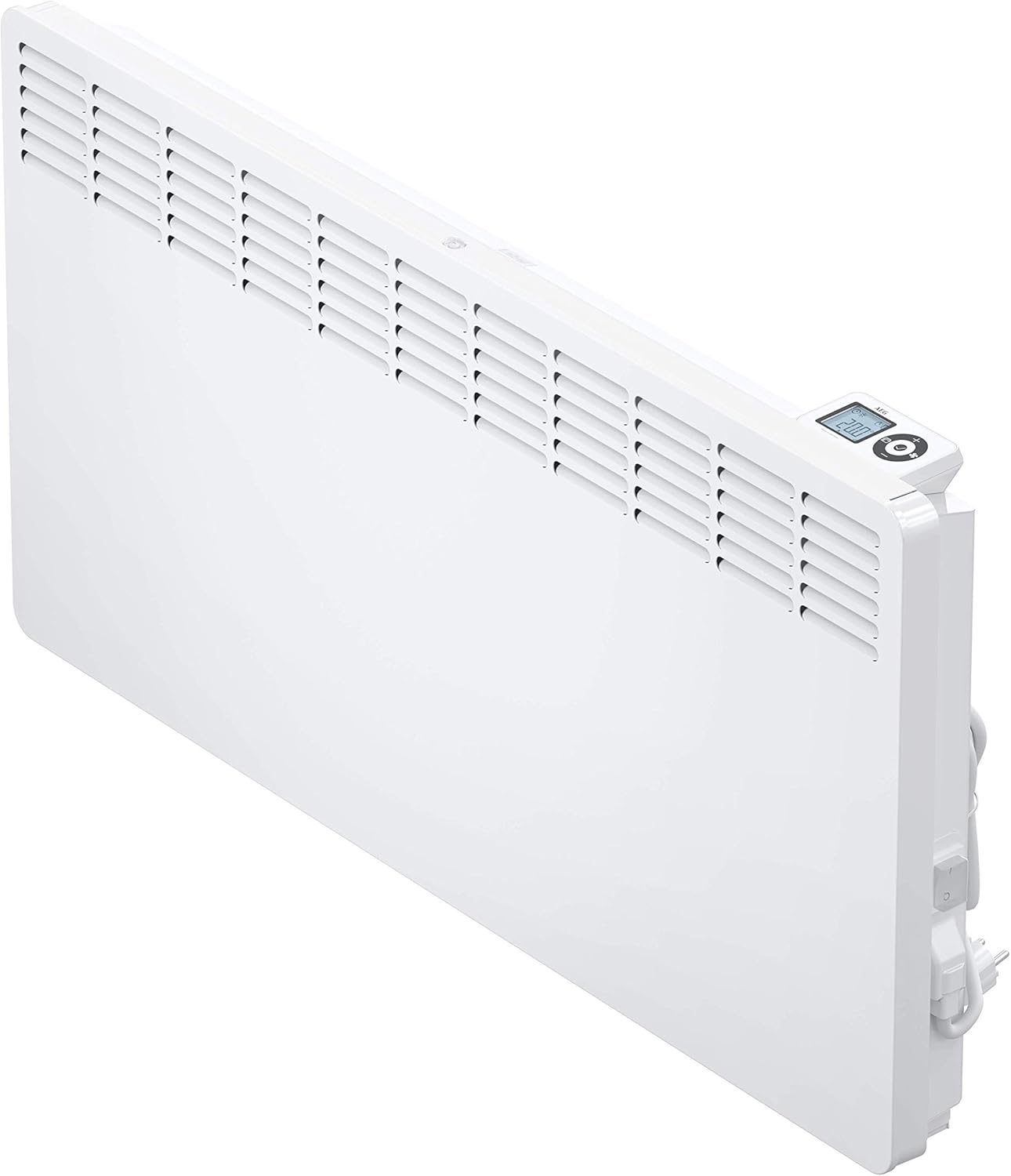 AEG Wandkonvektor WKL 2505 für ca. 25 m², 2500 W, 5-30 °C, wandhängend, LC-Display, Wochentimer, Metall, Ökodesign 2018, 236536