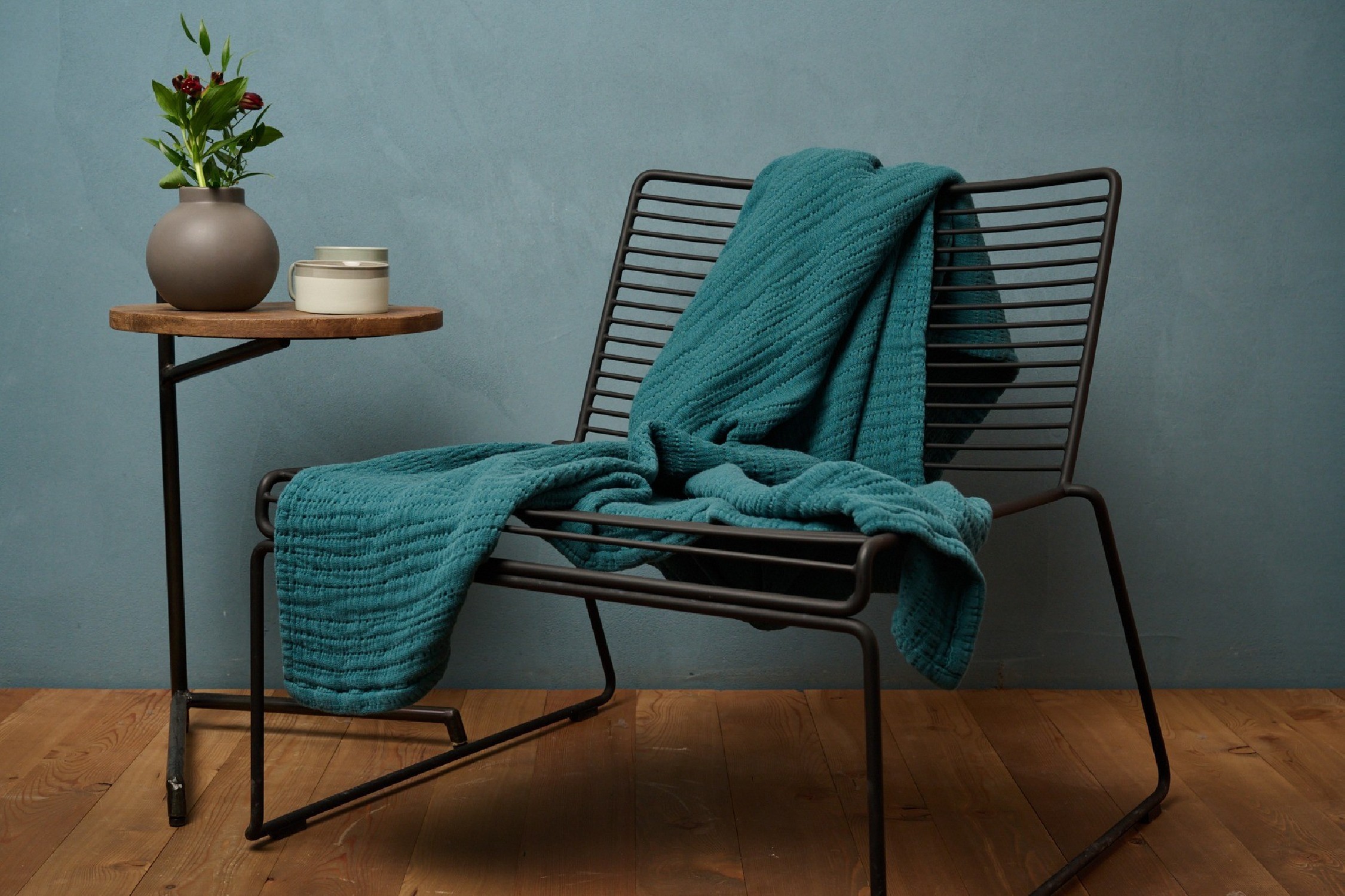 Journey Living Musselin-Decke Volterra Ocean Green