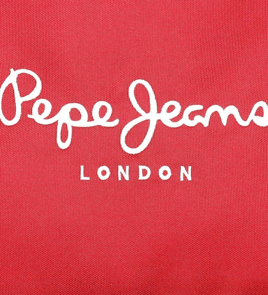 Estojo para lápis Pepe Jeans Clark com três compartimentos, vermelho