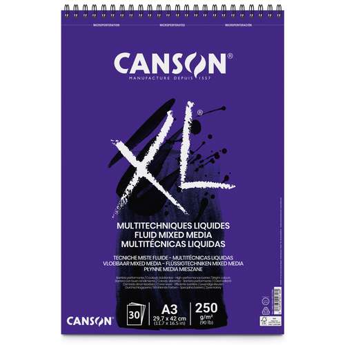 CANSON® XL® Fluid Mixed Media Spiralblock