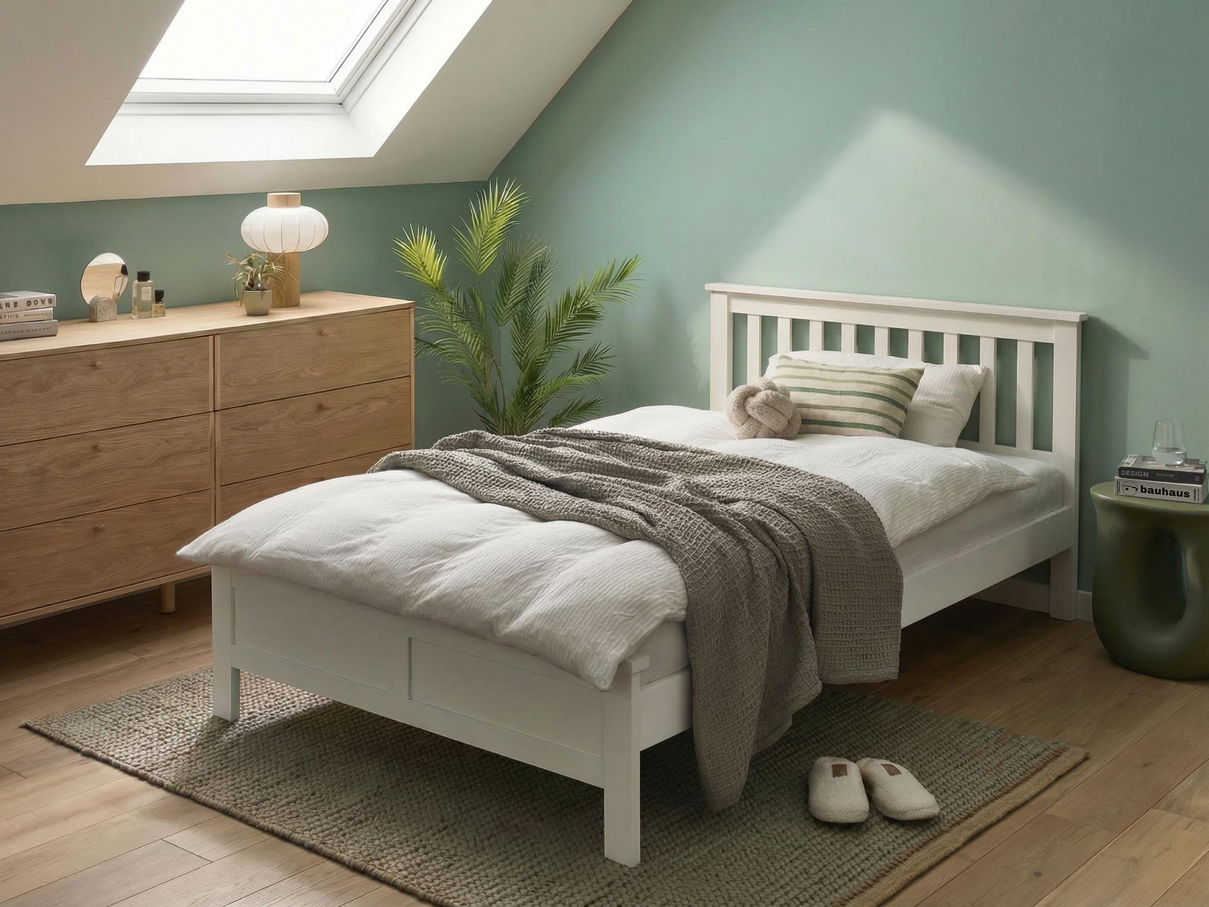 Bed Dennenhout MAYENNE 120 x 200 cm Wit