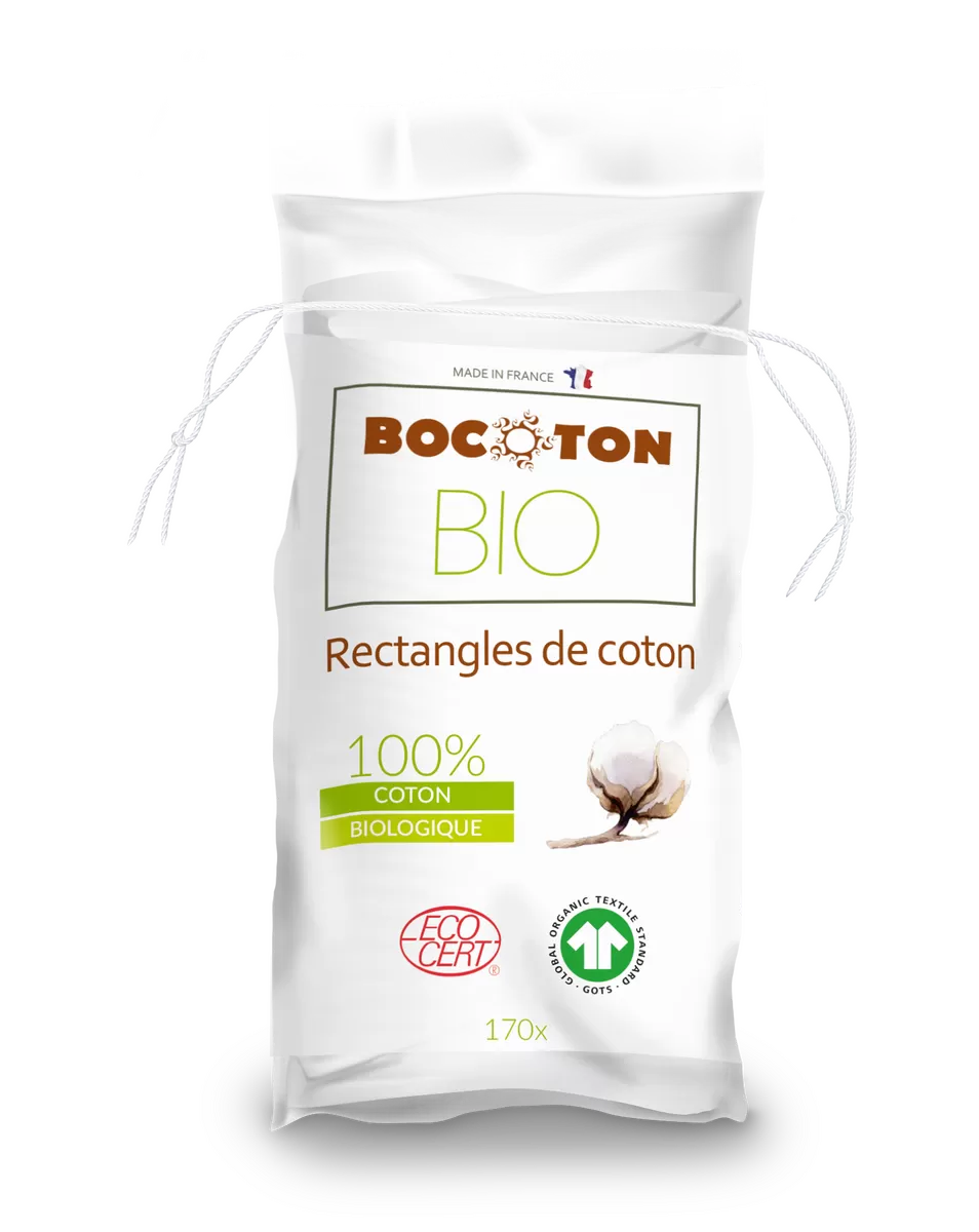 Bocoton Bio Rectangles vatrondeller - 170 stk.