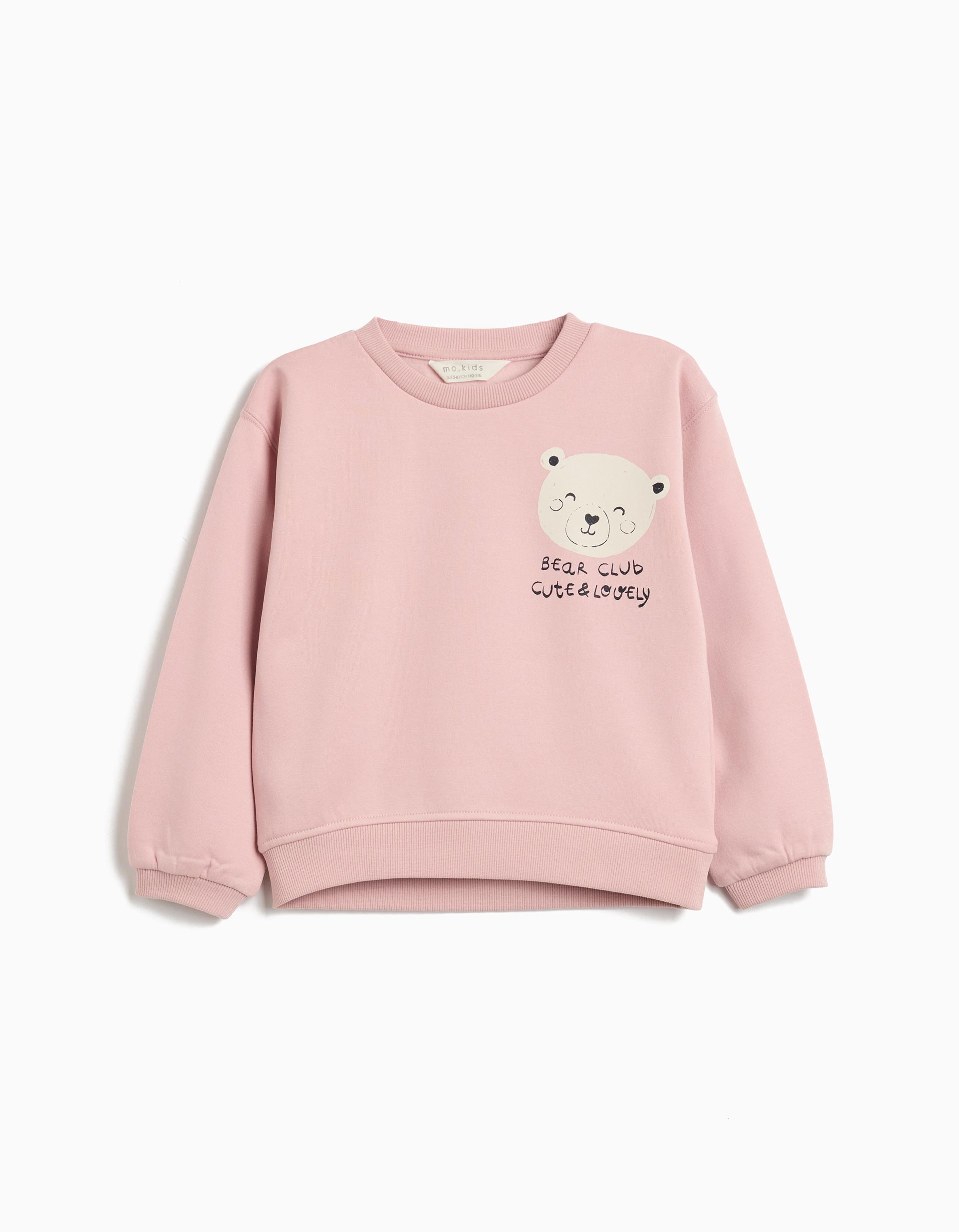 Sweatshirt de Felpa, Menina, Rosa Claro