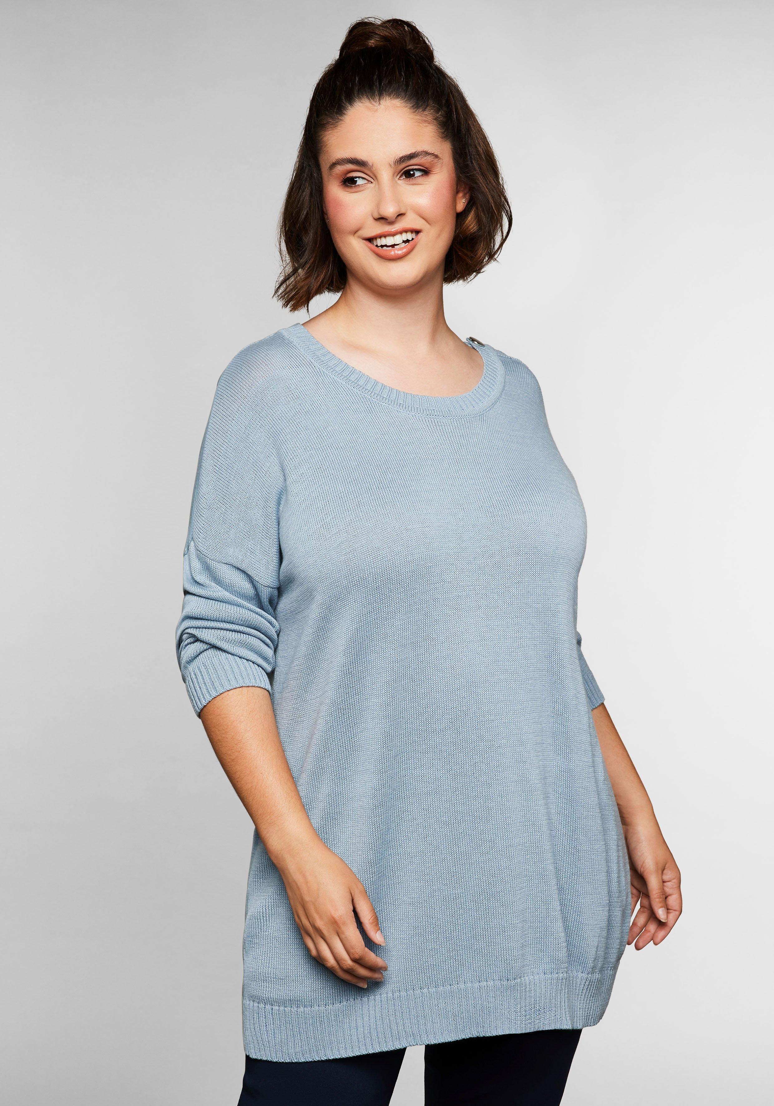 Pullover mit Druckknöpfen an der Schulter