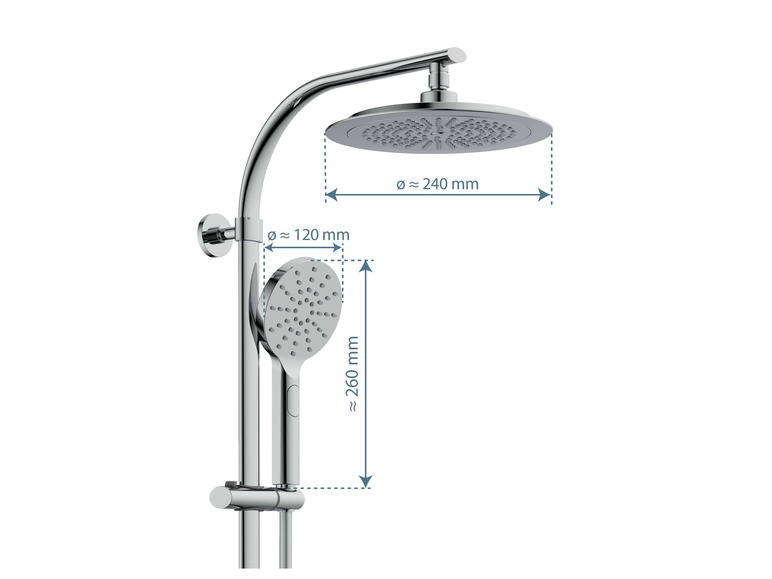 Doucheset Madura Fresh met thermostaatkraan