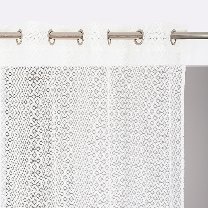 Voilage tamisant à œillet Leslie Rocle l.140 x l.240 cm blanc ivoire