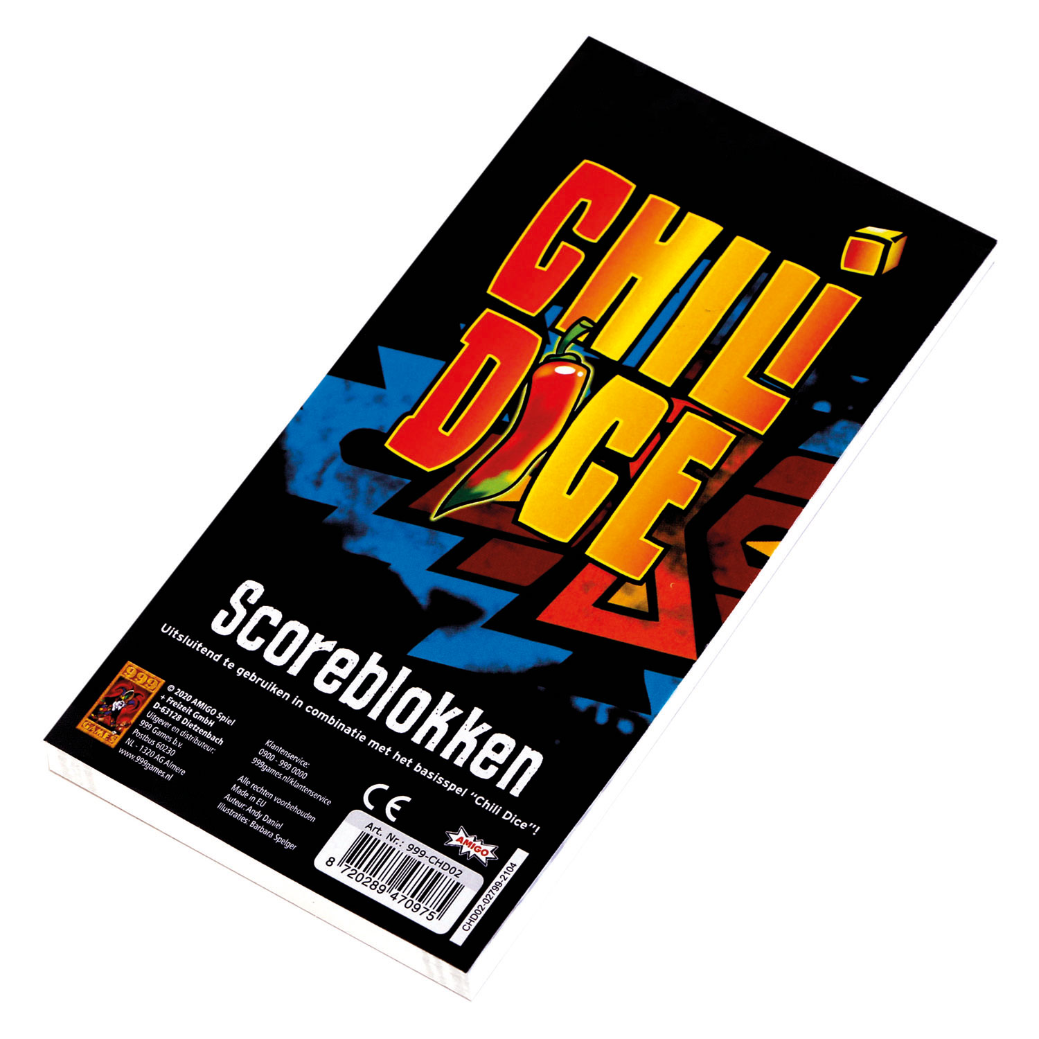 Scoreblokken Chili Dice, 3st.