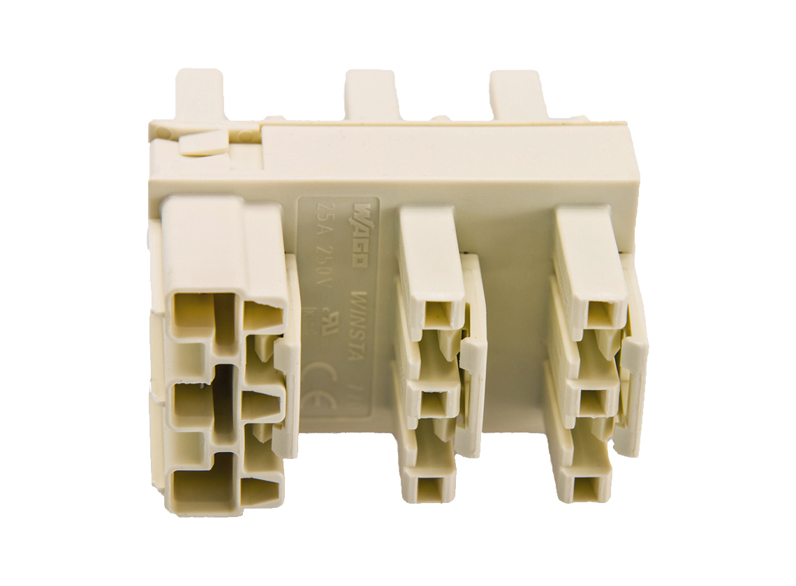 BBA WAGO Winsta Midi verdeelblok + montageplaat - white