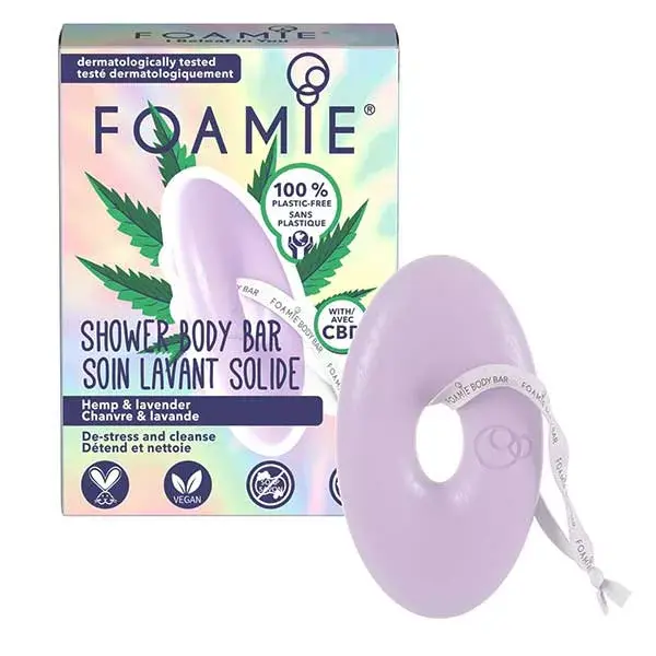 Sabonete Líquido Corporal Foamie 2 em 1 com Cânhamo e Lavanda 80g
