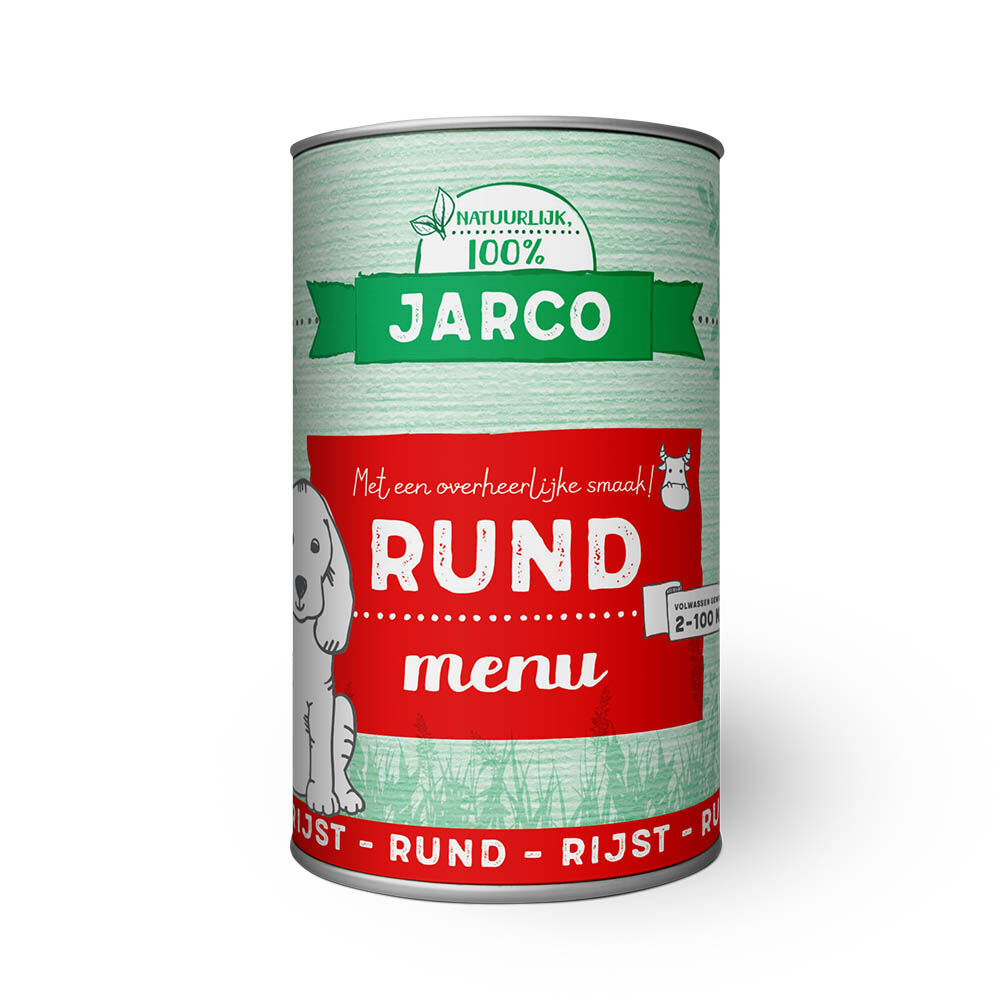 Jarco Dog Blik - Hondenvoer - 400 Gram - rund