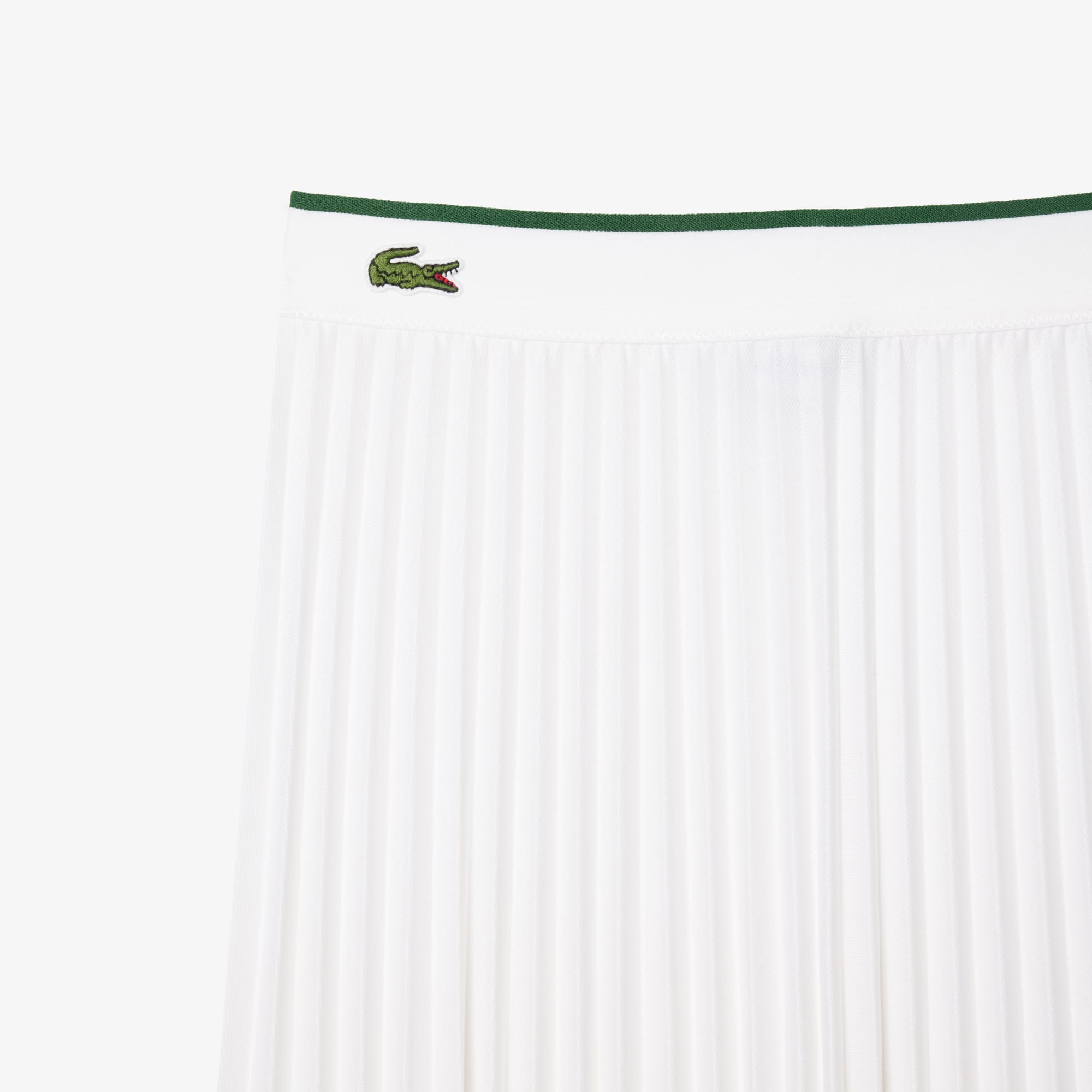 Jupe courte plissée avec ceinture élastiquée Robes & Jupes - Blanc - Lacoste - Femme