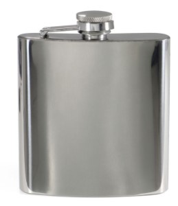 Flachmann, eckig poliert 180 ml