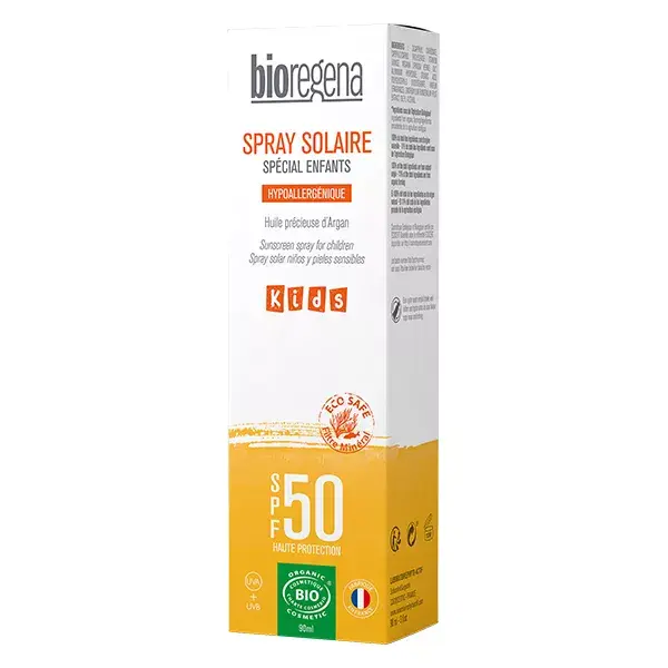 Protetor solar infantil em spray Bioregena FPS 50 orgânico 90ml