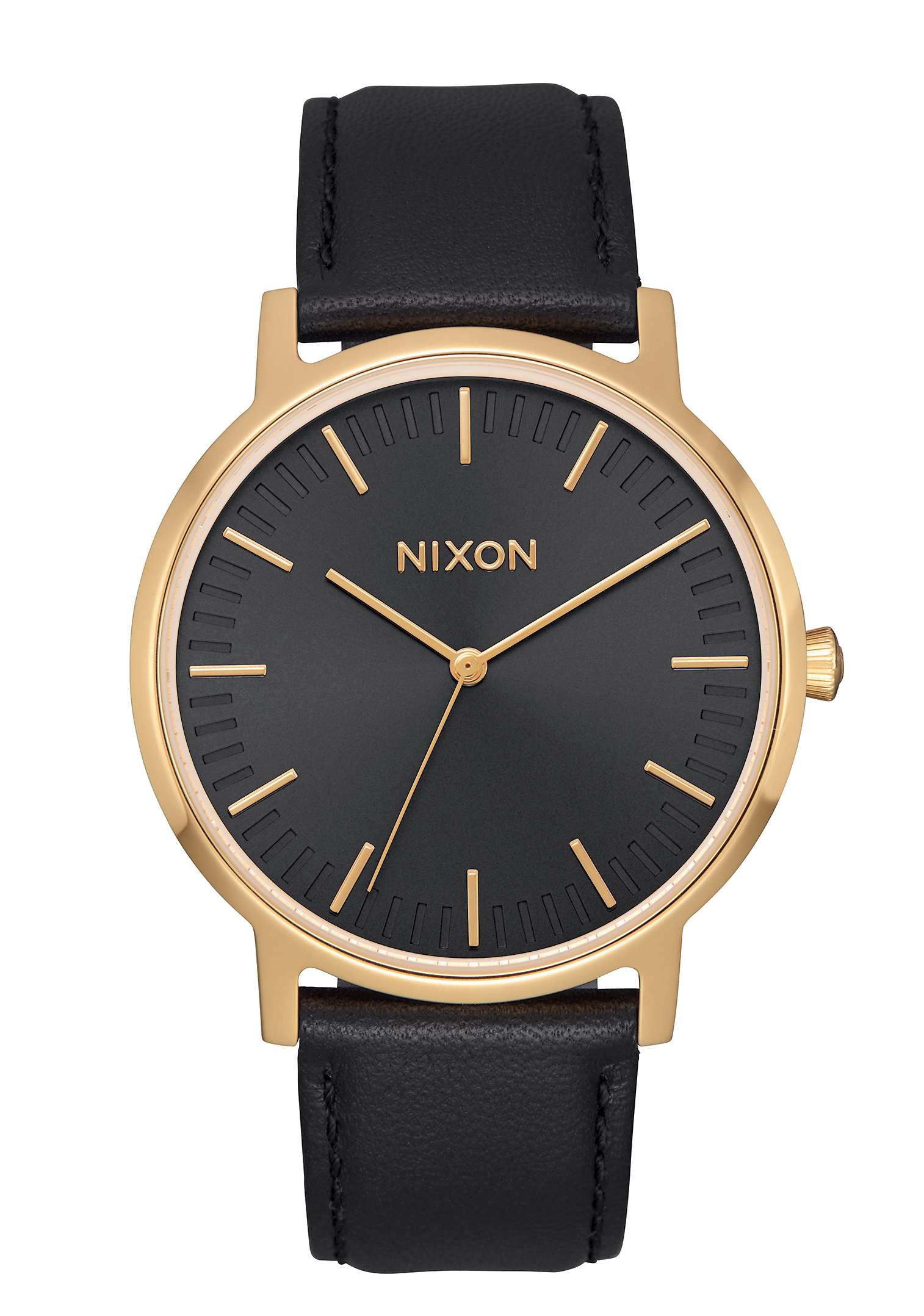 Nixon The Porter 35 Leather All Black / Gold A1199-1031