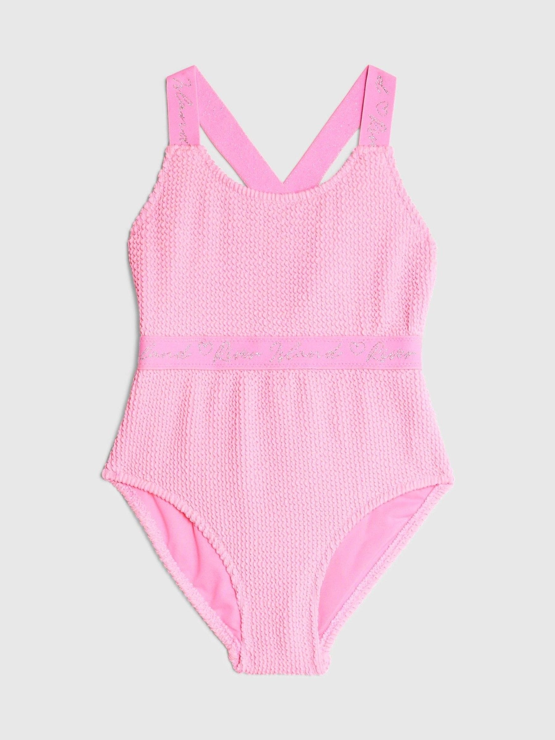 River Island Girls Elastic Textured Swimsuit