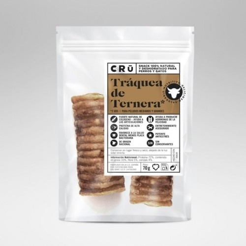 Traqueia bovina desidratada CRU para cães