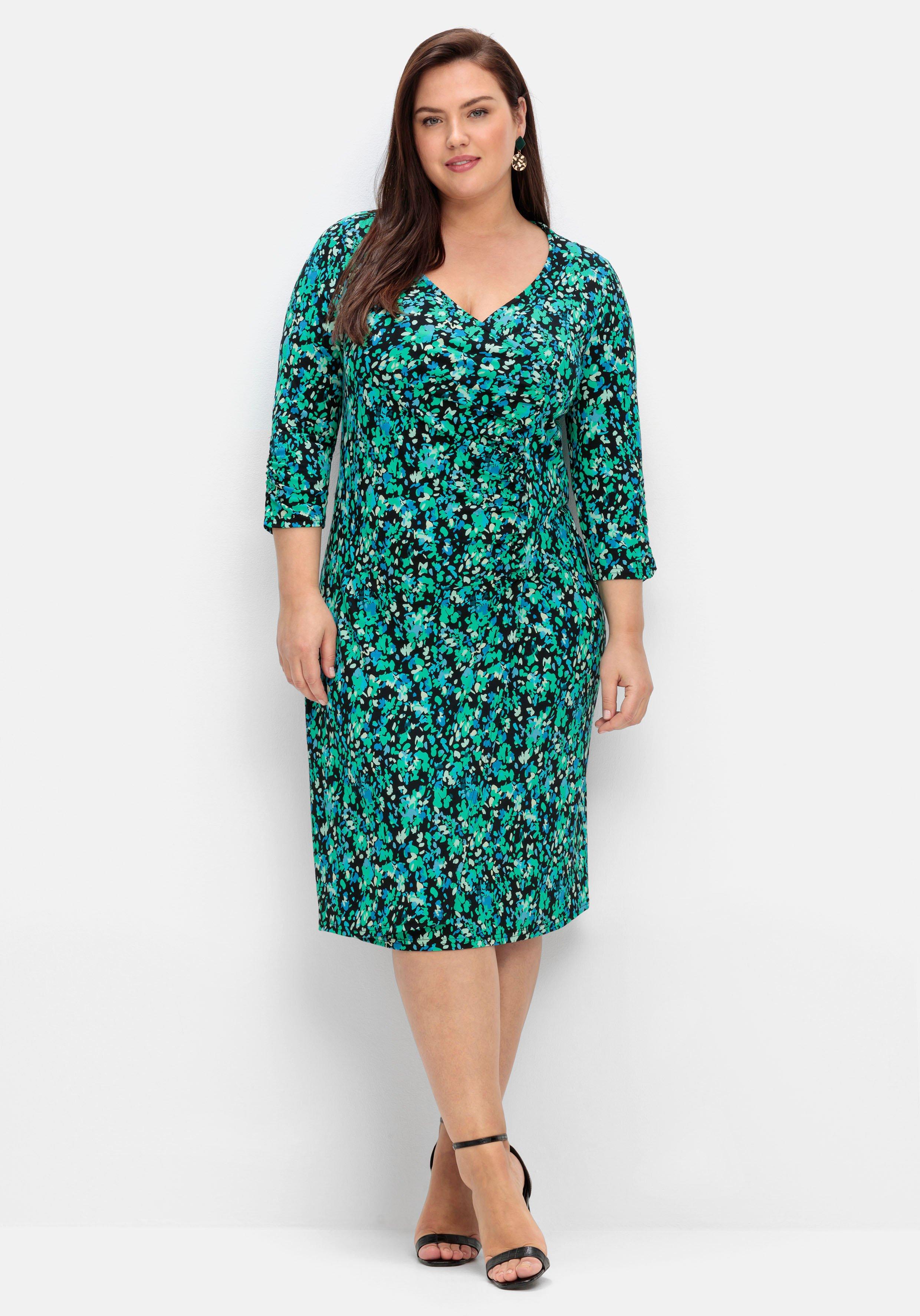 Jerseykleid in Wickeloptik, mit Blumenprint