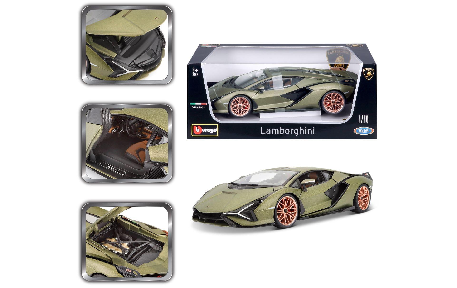 Lamborghini Sian FKP 37 Grün 1:18Sammlermodell im Massstab 1:18