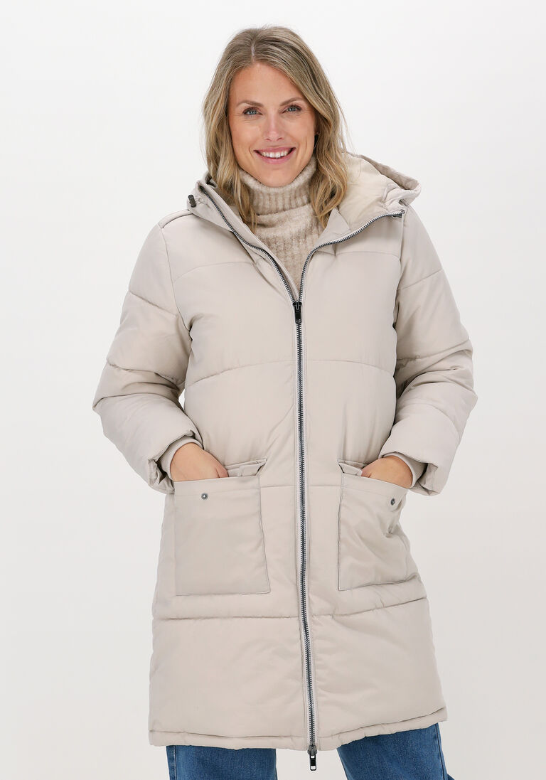OBJECT beige object gewatteerde jas zhanna ls long jacket