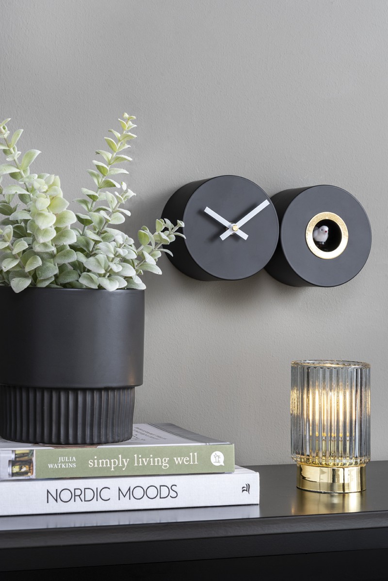 Wall Clock Duo Cuckoo KA5789BK Black