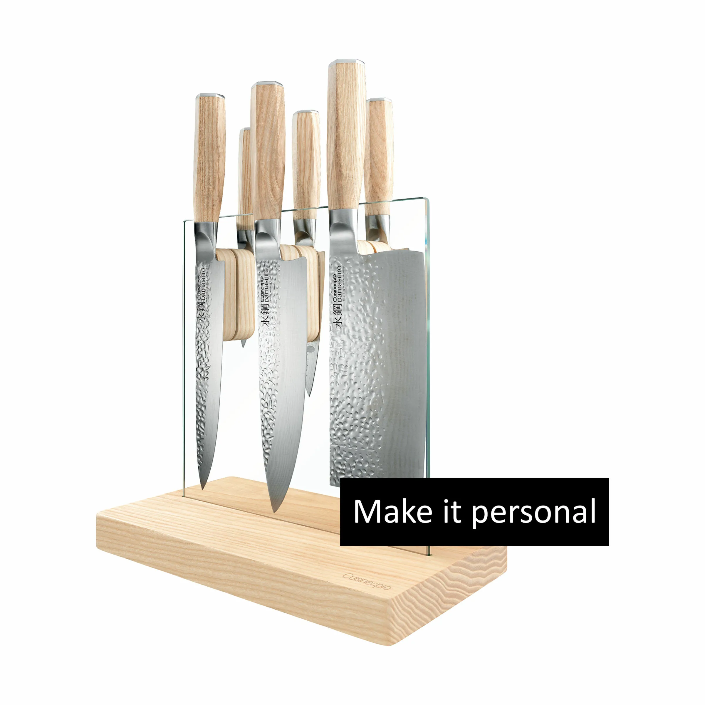 THE CUSTOM CHEF™ Damashiro® EMPEROR Hikari Knivblok - 7 dele