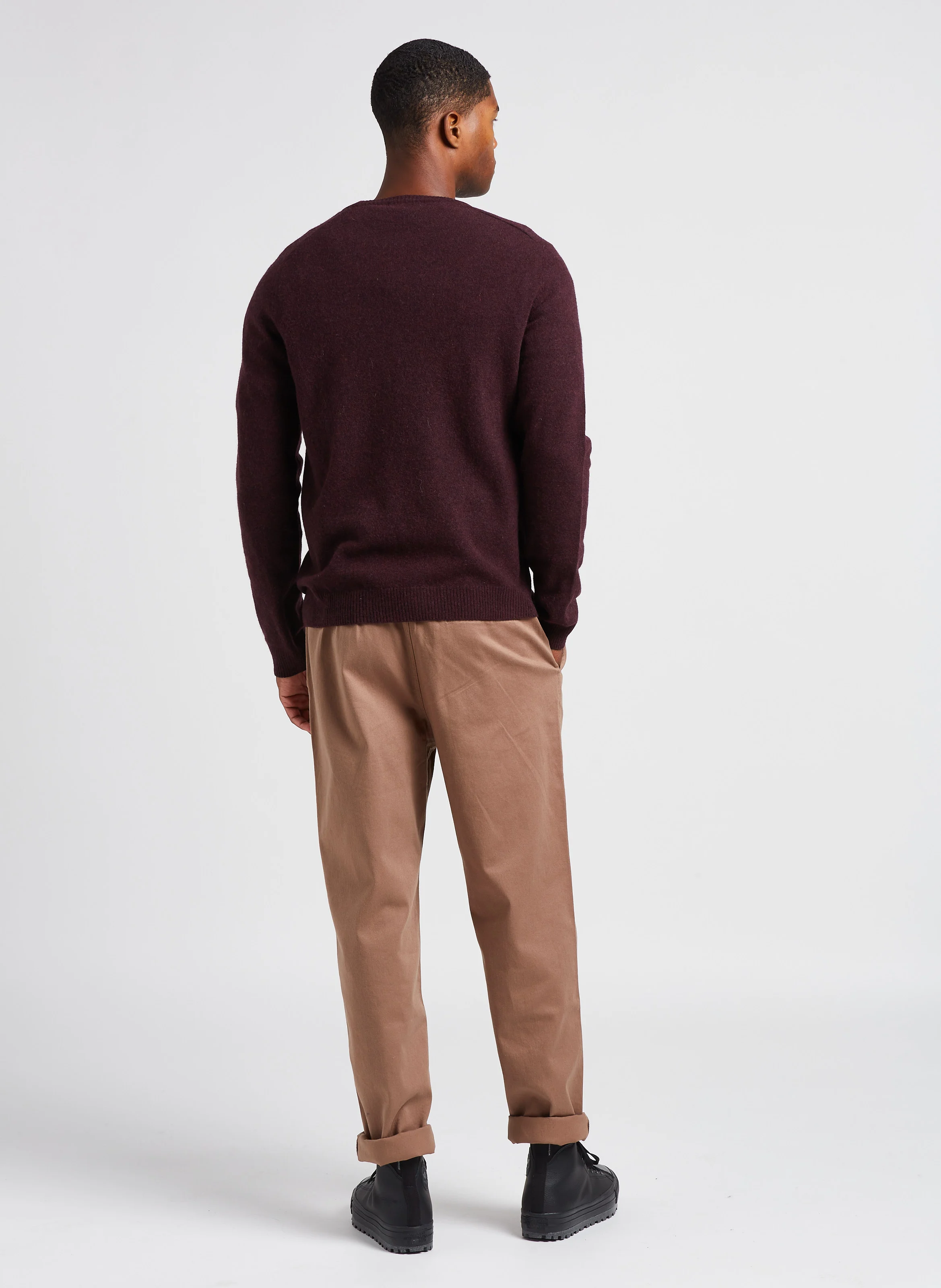 Zace - Pantalon droit en coton mélangé | Beige