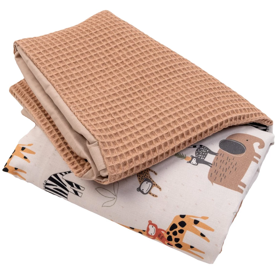 Ullenboom Wickelauflagenbezug Waffelpique Motiv Sand Savanne 75 x 85 cm
