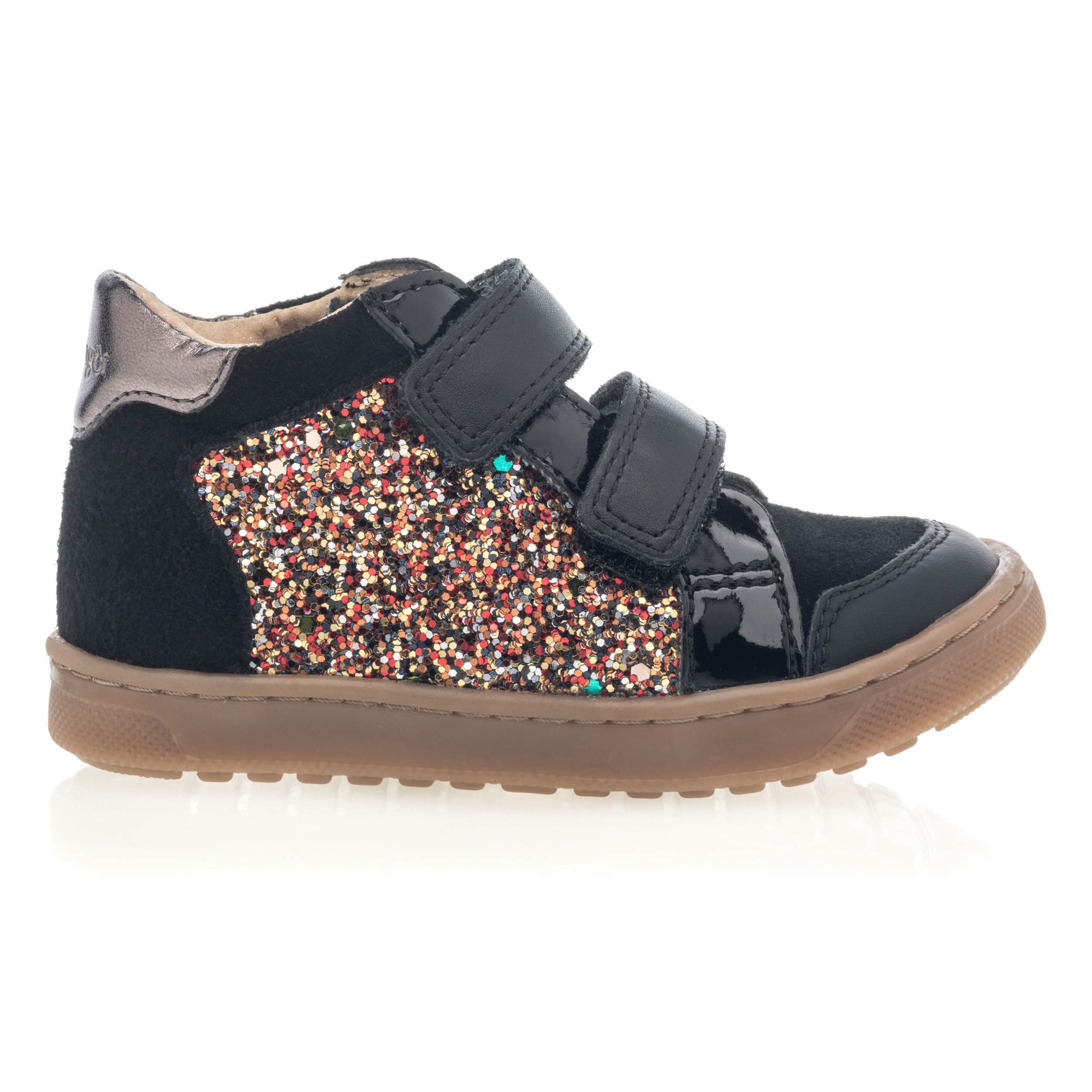 Baskets hautes Bébé fille en cuir noir