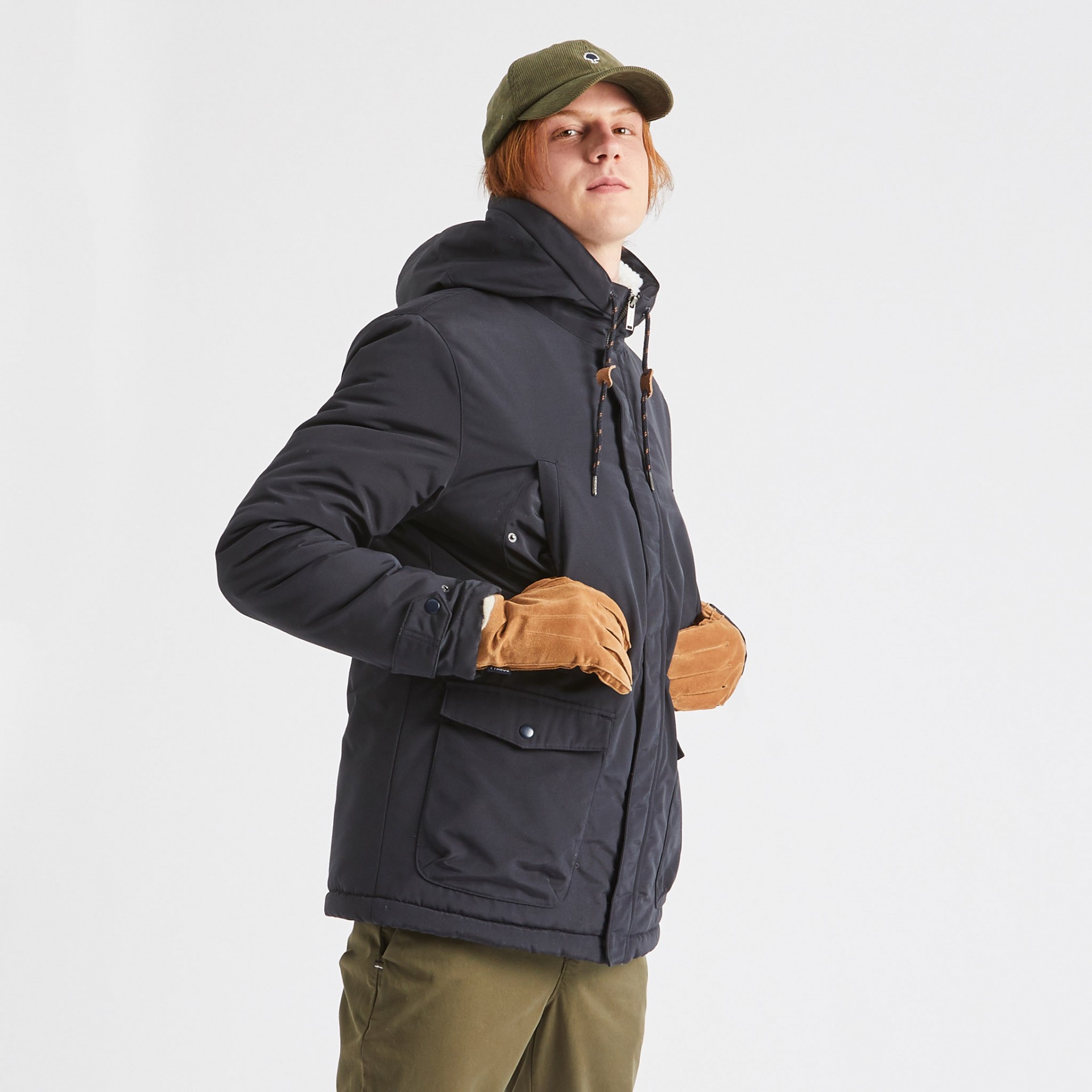 Parka bleu marine polyester recyclé - modèle Vernon