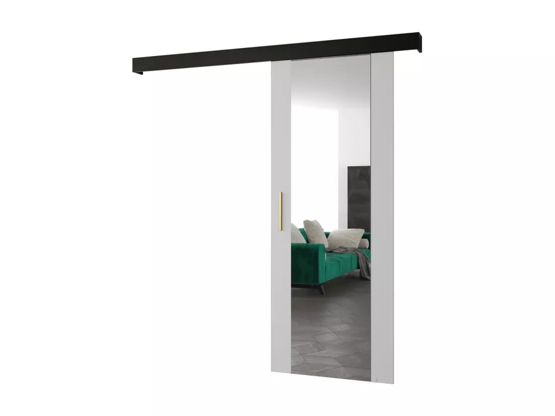 Portes coulissantes Salwador II 90x204 cm (Blanc / Noir / Or)