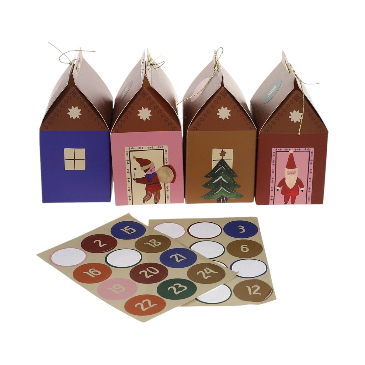 Calendrier de l'Avent maisons de Noël Do It Yourself Mercredi et Patati
