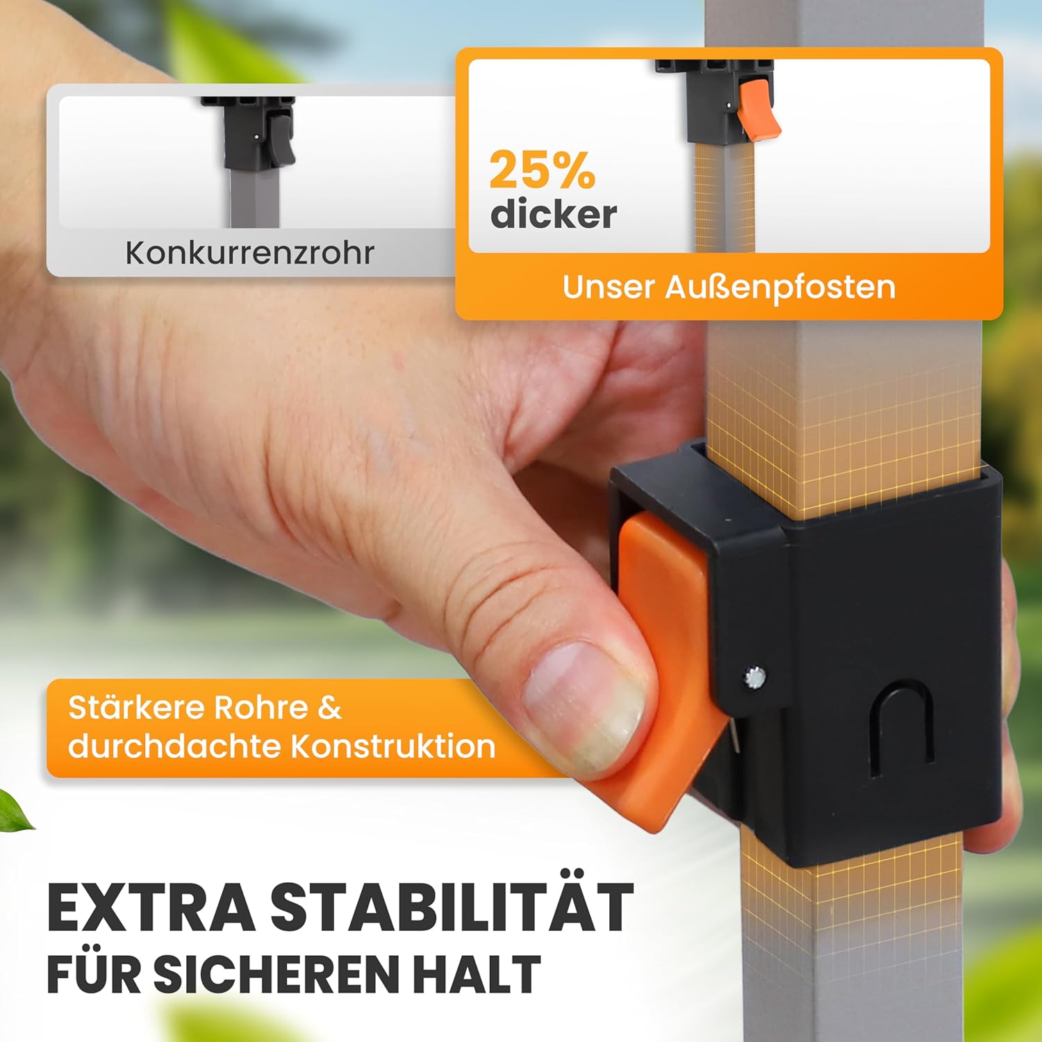 Pavillon 3x3 Wasserdicht Stabil Winterfest und UV 50+ Schutz - Faltpavillon mit Seitenwänden - Pop Up Zelt für Garten, Camping, Märkte - Gartenpavillon (Grau, 3x3m)