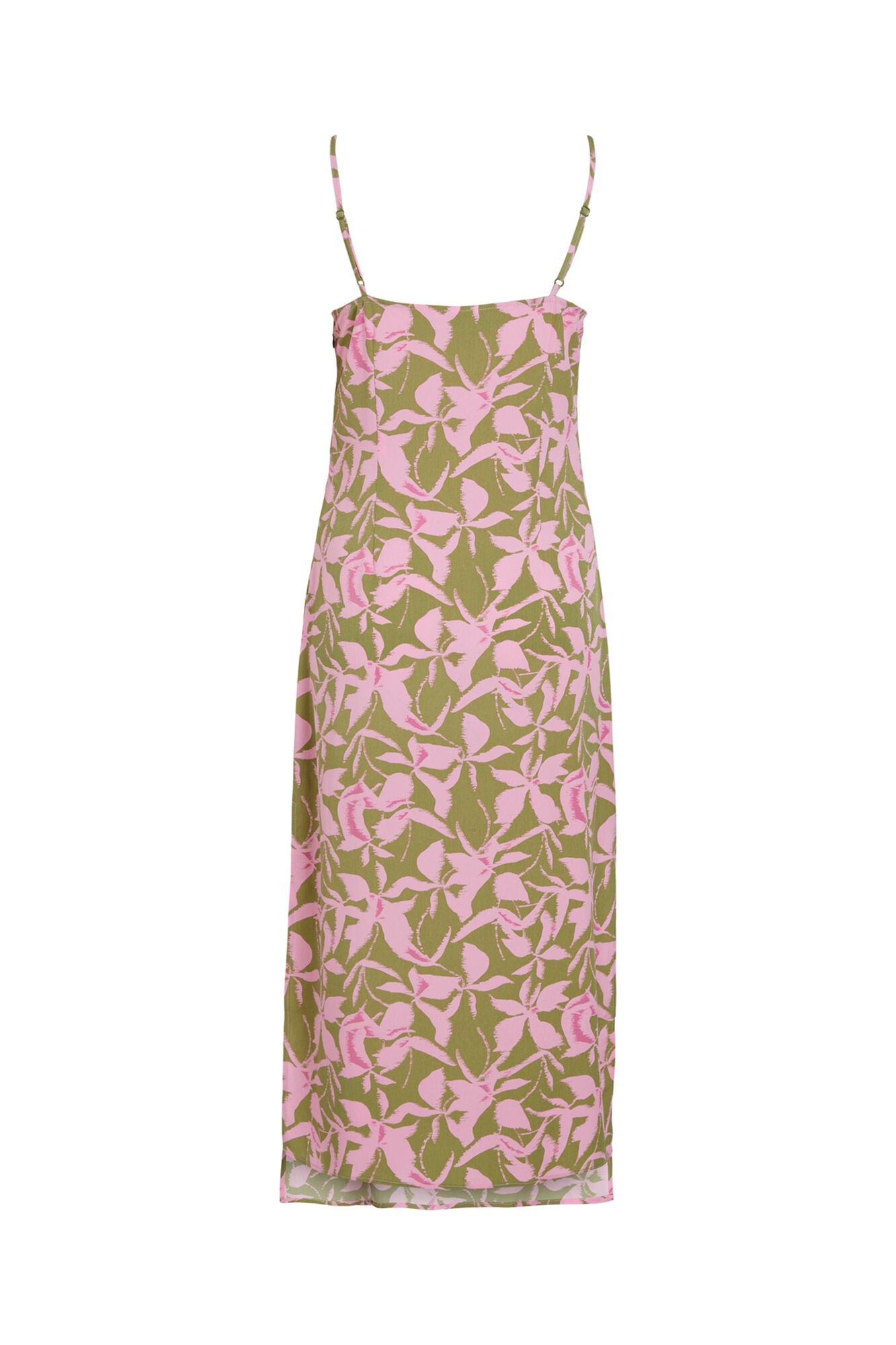 Vestido longo de alças finas - Verde