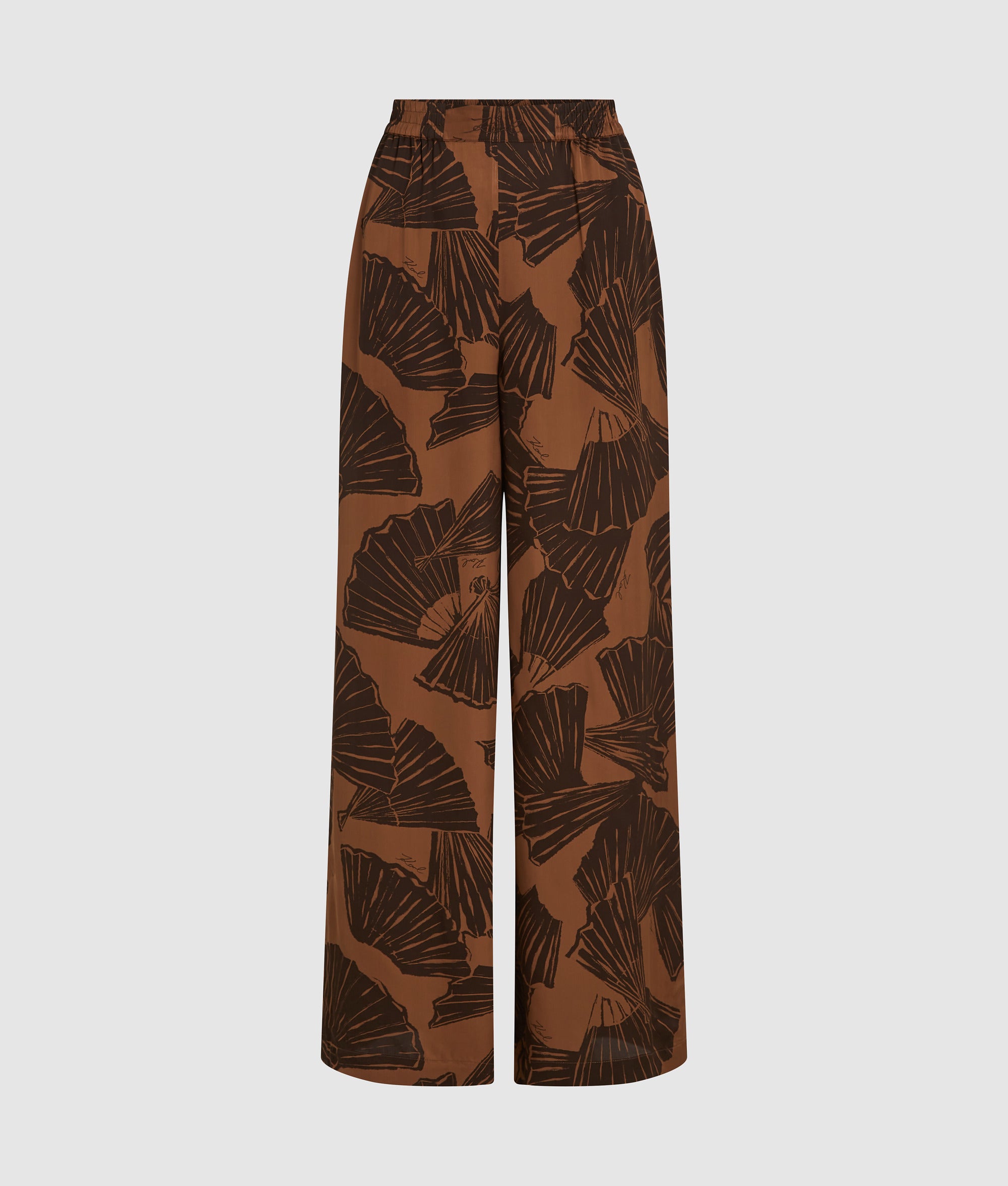 Broek met waaierprint