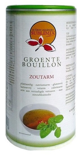 Sublimix Glutenvrije Groentenbouillon Zoutarm 260gr