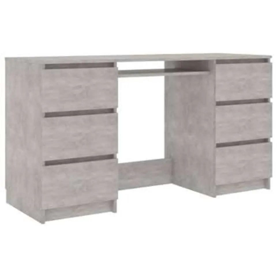 vidaXL - Schrijfbureau - Grijs - Bewerkt hout