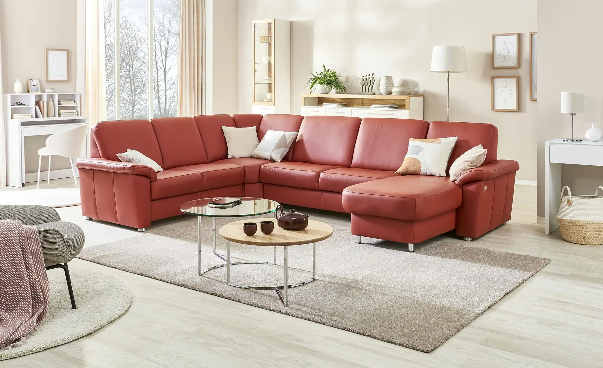 meinSofa Wohnlandschaft Leder Carolin