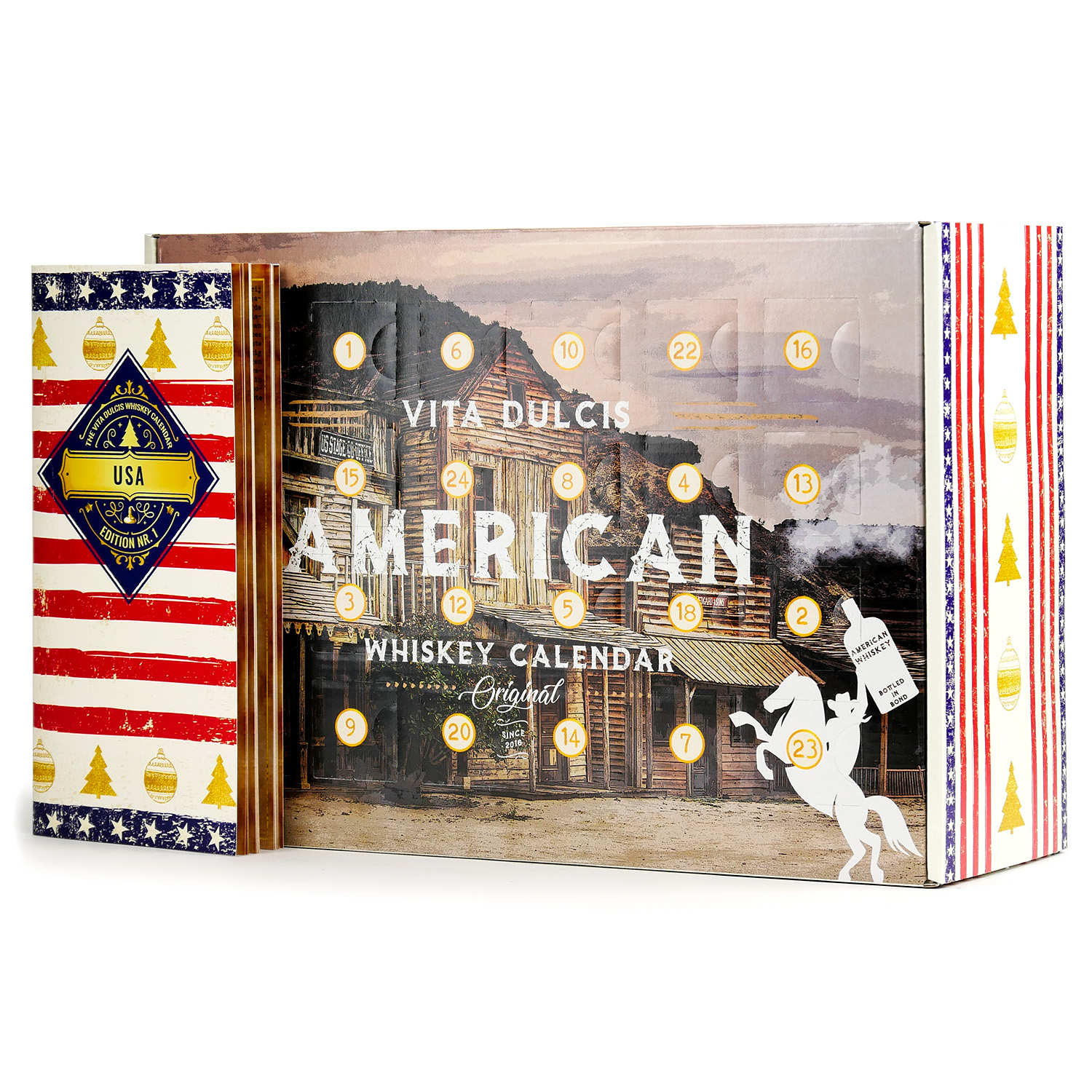 Calendrier de l'avent Whiskies et Bourbons des Etats-Unis (24 mignonnettes)