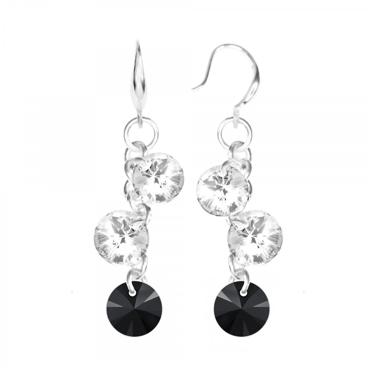 Boucles d'oreilles mode SC Crystal ornées de Cristaux scintillants