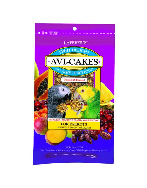 Lafeber Avi-Cakes Fruit Delight Parrot - Vogelvoer - 227 g
