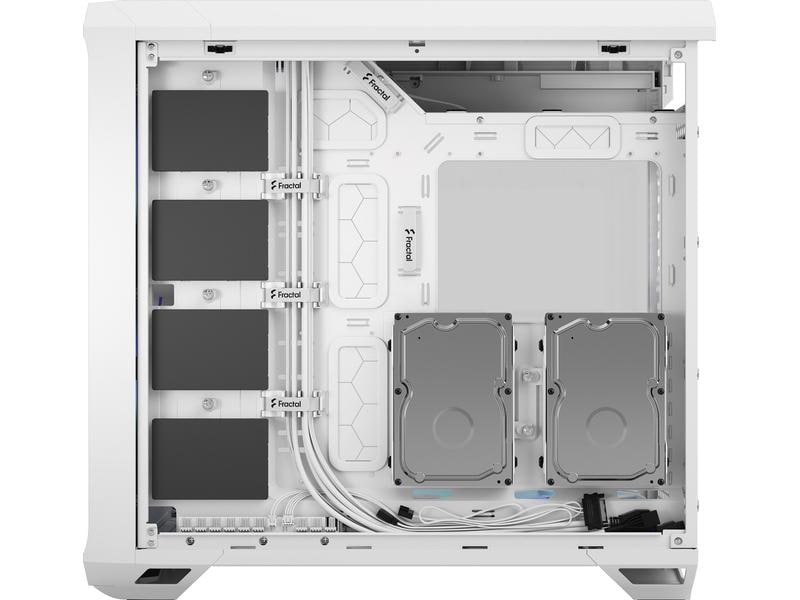 Fractal Design PC-Gehäuse Torrent RGB TG Weiss Eleganter, kompakter Big-Tower mit Sichtfenster und RGB-Beleuchtung
