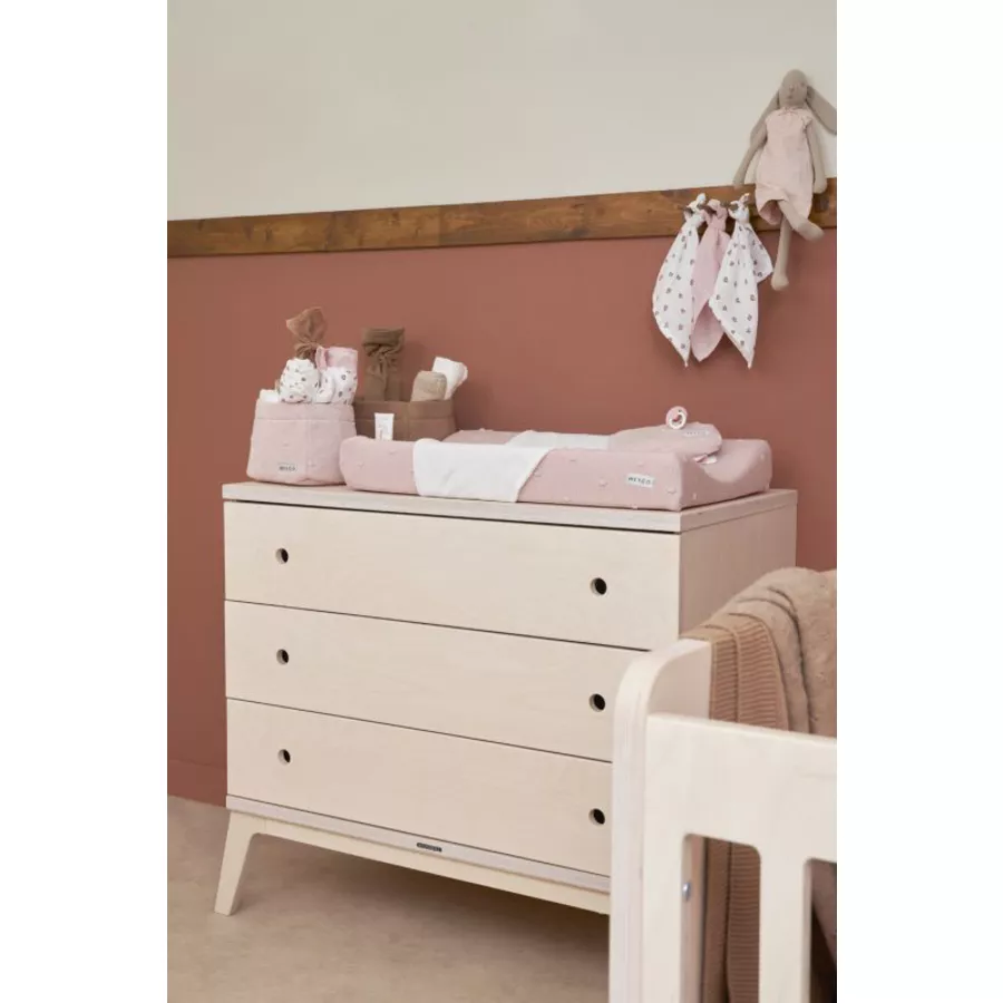 MEYCO Wickeltischkörbchen klein Knots Soft Pink